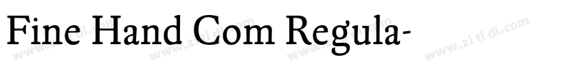 Fine Hand Com Regula字体转换